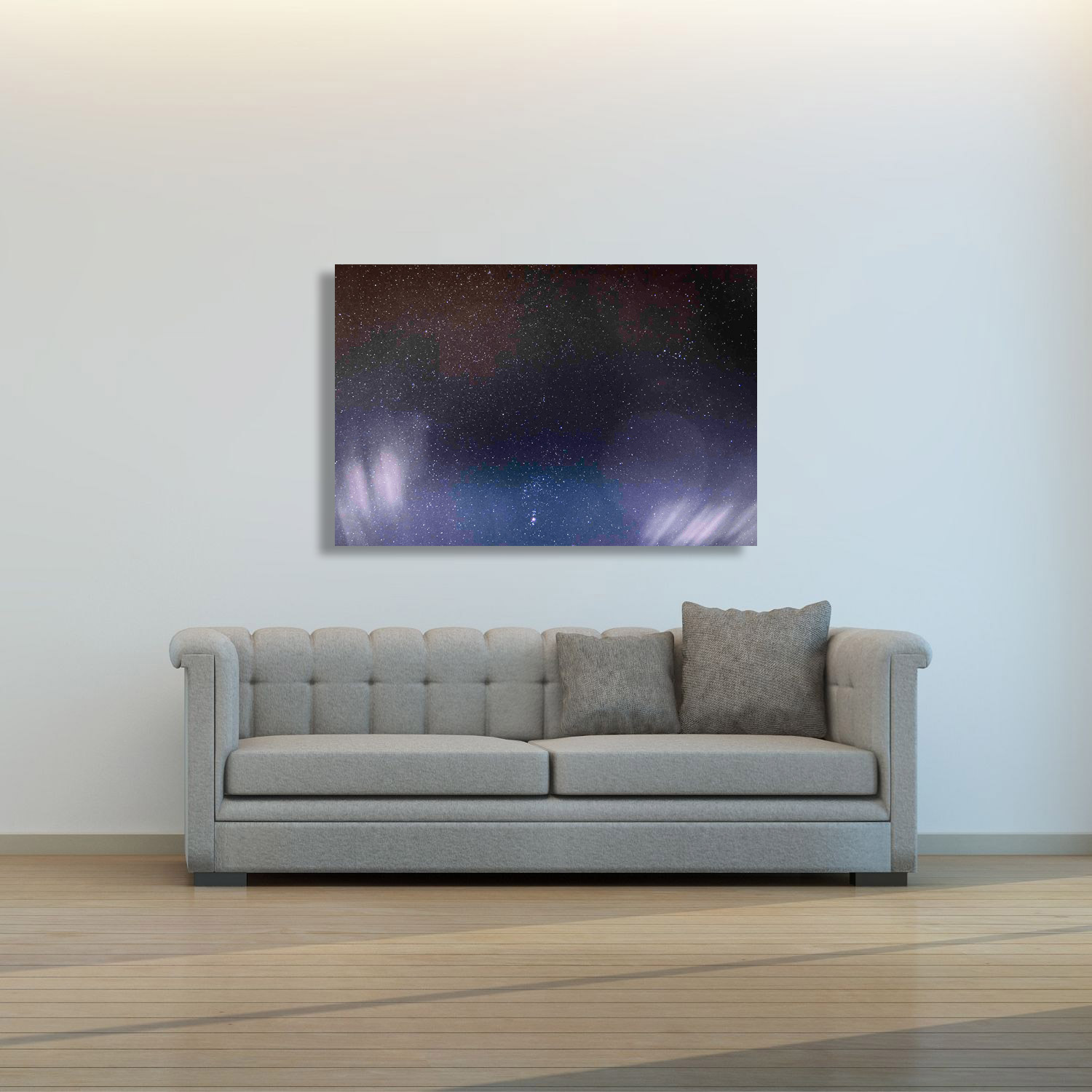 Leinwand Sternenhimmel mit Orion Sternbild